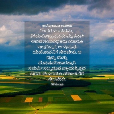 Picture 04 - ಅರಣ್ಯಕಾಂಡ 5:8 KANIRV - “ಆದರೆ ದಂಡವನ್ನು - Bible Verse Picture