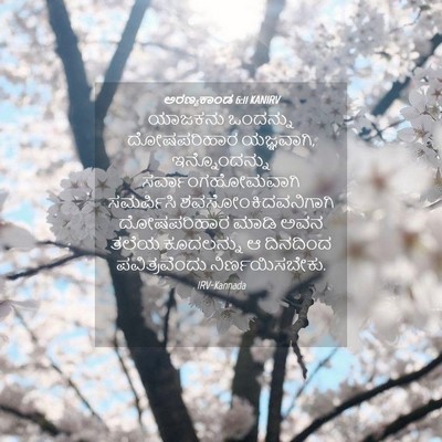 Picture 04 - ಅರಣ್ಯಕಾಂಡ 6:11 KANIRV - ಯಾಜಕನು ಒಂದನ್ನು - Bible Verse Picture