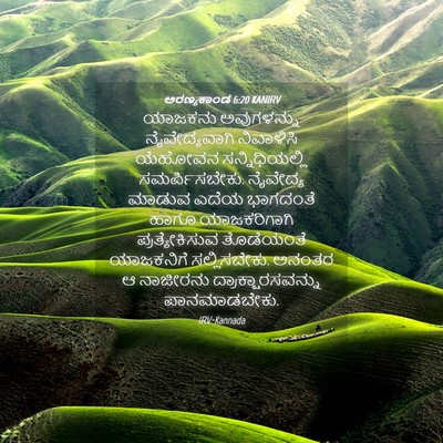 Picture 04 - ಅರಣ್ಯಕಾಂಡ 6:20 KANIRV - ಯಾಜಕನು ಅವುಗಳನ್ನು - Bible Verse Picture