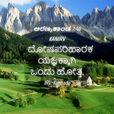 Picture 04 - ಅರಣ್ಯಕಾಂಡ 7:40 KANIRV - ದೋಷಪರಿಹಾರಕ - Bible Verse Picture