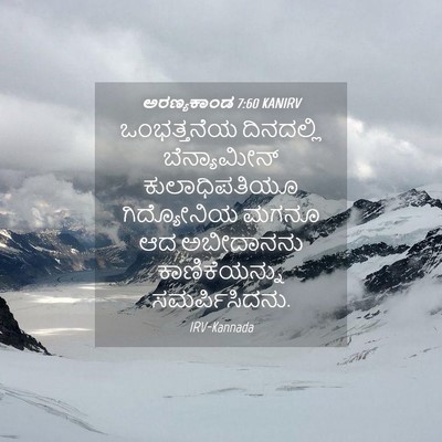Picture 04 - ಅರಣ್ಯಕಾಂಡ 7:60 KANIRV - ಒಂಭತ್ತನೆಯ - Bible Verse Picture