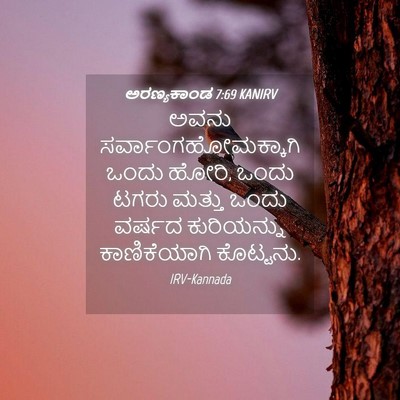 Picture 04 - ಅರಣ್ಯಕಾಂಡ 7:69 KANIRV - ಅವನು - Bible Verse Picture