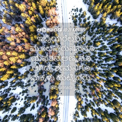 Picture 04 - ಆದಿಕಾಂಡ 10:21 KANIRV - ಇಬ್ರಿಯರೆಲ್ಲರಿಗೆ - Bible Verse Picture