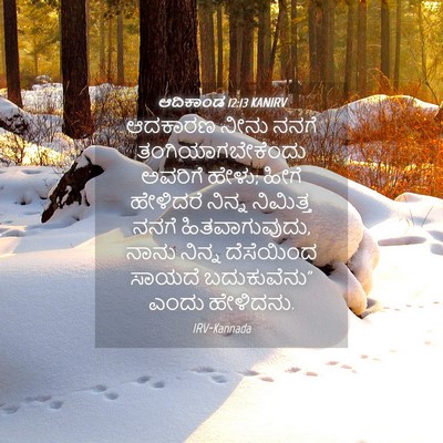 Picture 04 - ಆದಿಕಾಂಡ 12:13 KANIRV - ಆದಕಾರಣ ನೀನು ನನಗೆ - Bible Verse Picture