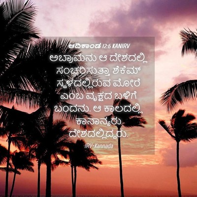 Picture 04 - ಆದಿಕಾಂಡ 12:6 KANIRV - ಅಬ್ರಾಮನು ಆ - Bible Verse Picture