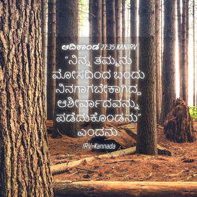 Picture 04 - ಆದಿಕಾಂಡ 27:35 KANIRV - “ನಿನ್ನ ತಮ್ಮನು - Bible Verse Picture