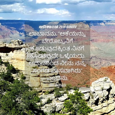 Picture 04 - ಆದಿಕಾಂಡ 29:19 KANIRV - ಲಾಬಾನನು, - Bible Verse Picture