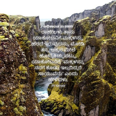 Picture 04 - ಆದಿಕಾಂಡ 30:1 KANIRV - ರಾಹೇಲಳು ತಾನು - Bible Verse Picture