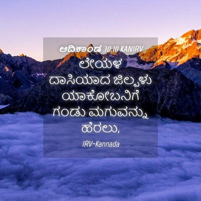 Picture 04 - ಆದಿಕಾಂಡ 30:10 KANIRV - ಲೇಯಳ ದಾಸಿಯಾದ - Bible Verse Picture