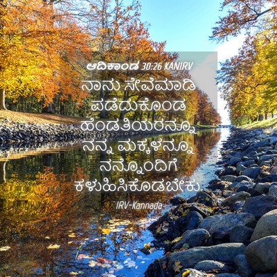 Picture 04 - ಆದಿಕಾಂಡ 30:26 KANIRV - ನಾನು ಸೇವೆಮಾಡಿ - Bible Verse Picture