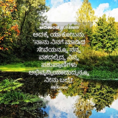 Picture 04 - ಆದಿಕಾಂಡ 30:29 KANIRV - ಅದಕ್ಕೆ ಯಾಕೋಬನು, - Bible Verse Picture