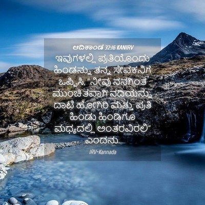 Picture 04 - ಆದಿಕಾಂಡ 32:16 KANIRV - ಇವುಗಳಲ್ಲಿ - Bible Verse Picture