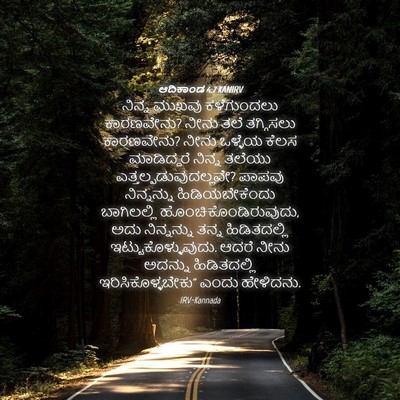 Picture 04 - ಆದಿಕಾಂಡ 4:7 KANIRV - ನಿನ್ನ ಮುಖವು - Bible Verse Picture