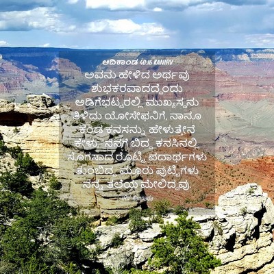 Picture 04 - ಆದಿಕಾಂಡ 40:16 KANIRV - ಅವನು ಹೇಳಿದ ಅರ್ಥವು - Bible Verse Picture