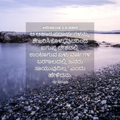 Picture 04 - ಆದಿಕಾಂಡ 41:36 KANIRV - ಆ ಆಹಾರ - Bible Verse Picture