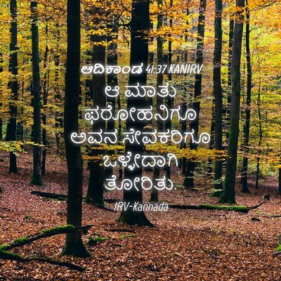 Picture 04 - ಆದಿಕಾಂಡ 41:37 KANIRV - ಆ ಮಾತು ಫರೋಹನಿಗೂ - Bible Verse Picture