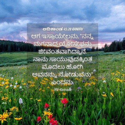 Picture 04 - ಆದಿಕಾಂಡ 45:28 KANIRV - ಆಗ ಇಸ್ರಾಯೇಲನು, - Bible Verse Picture