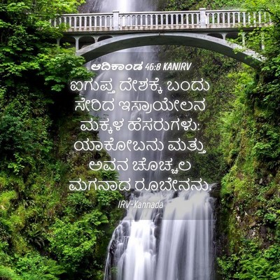 Picture 04 - ಆದಿಕಾಂಡ 46:8 KANIRV - ಐಗುಪ್ತ ದೇಶಕ್ಕೆ - Bible Verse Picture