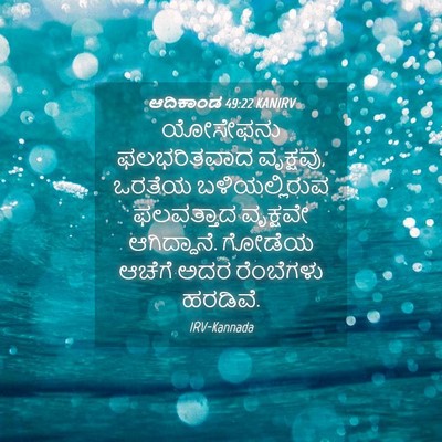 Picture 04 - ಆದಿಕಾಂಡ 49:22 KANIRV - ಯೋಸೇಫನು ಫಲಭರಿತವಾದ - Bible Verse Picture