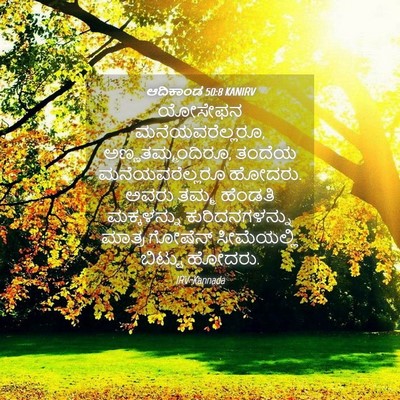 Picture 04 - ಆದಿಕಾಂಡ 50:8 KANIRV - ಯೋಸೇಫನ - Bible Verse Picture