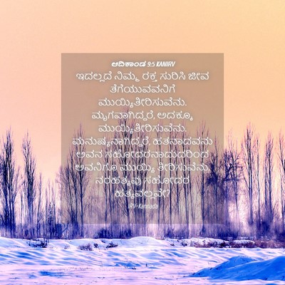 Picture 04 - ಆದಿಕಾಂಡ 9:5 KANIRV - ಇದಲ್ಲದೆ ನಿಮ್ಮ - Bible Verse Picture