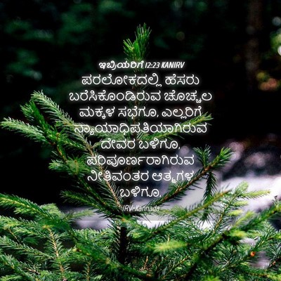 Picture 04 - ಇಬ್ರಿಯರಿಗೆ 12:23 KANIRV - ಪರಲೋಕದಲ್ಲಿ ಹೆಸರು - Bible Verse Picture