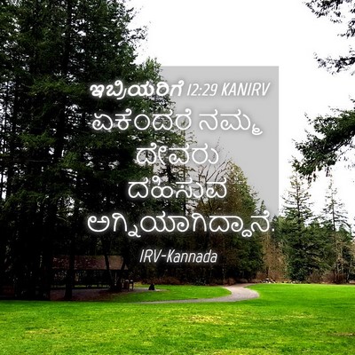Picture 04 - ಇಬ್ರಿಯರಿಗೆ 12:29 KANIRV - ಏಕೆಂದರೆ ನಮ್ಮ - Bible Verse Picture