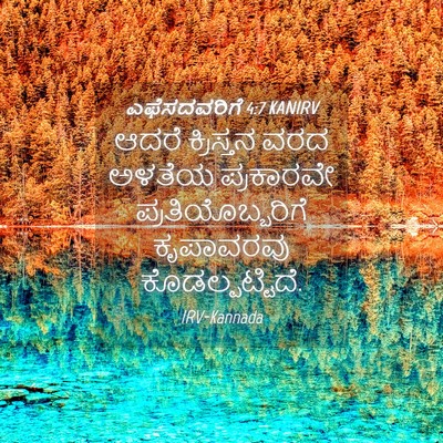 Picture 04 - ಎಫೆಸದವರಿಗೆ 4:7 KANIRV - ಆದರೆ ಕ್ರಿಸ್ತನ ವರದ - Bible Verse Picture