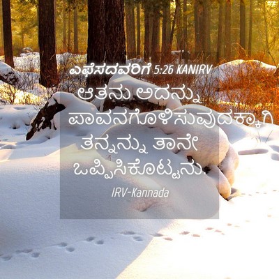Picture 04 - ಎಫೆಸದವರಿಗೆ 5:26 KANIRV - ಆತನು ಅದನ್ನು - Bible Verse Picture