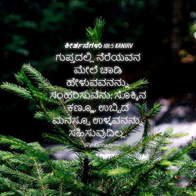 Picture 04 - ಕೀರ್ತನೆಗಳು 101:5 KANIRV - ಗುಪ್ತದಲ್ಲಿ - Bible Verse Picture