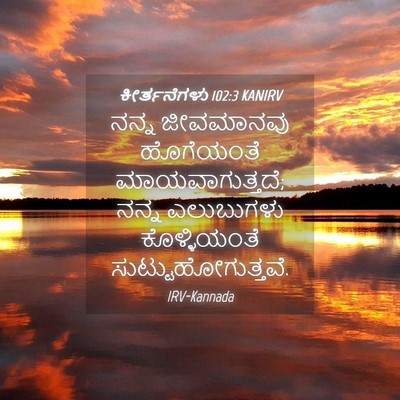 Picture 04 - ಕೀರ್ತನೆಗಳು 102:3 KANIRV - ನನ್ನ ಜೀವಮಾನವು - Bible Verse Picture