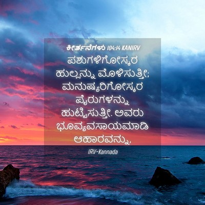 Picture 04 - ಕೀರ್ತನೆಗಳು 104:14 KANIRV - ಪಶುಗಳಿಗೋಸ್ಕರ - Bible Verse Picture