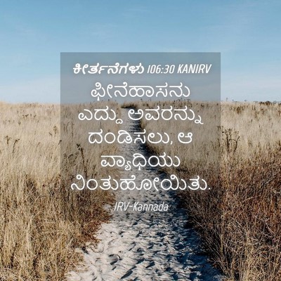 Picture 04 - ಕೀರ್ತನೆಗಳು 106:30 KANIRV - ಫೀನೆಹಾಸನು ಎದ್ದು - Bible Verse Picture