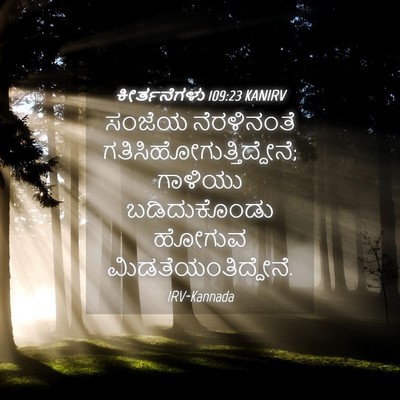 Picture 04 - ಕೀರ್ತನೆಗಳು 109:23 KANIRV - ಸಂಜೆಯ ನೆರಳಿನಂತೆ - Bible Verse Picture