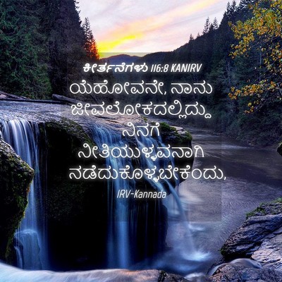 Picture 04 - ಕೀರ್ತನೆಗಳು 116:8 KANIRV - ಯೆಹೋವನೇ, ನಾನು - Bible Verse Picture