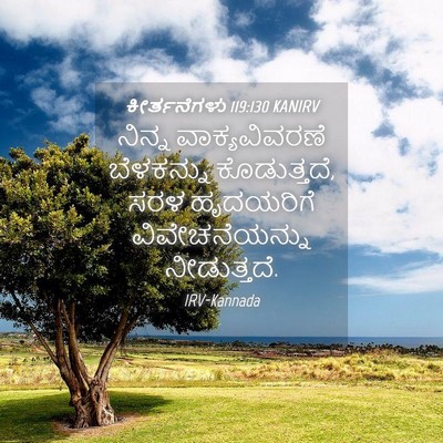 Picture 04 - ಕೀರ್ತನೆಗಳು 119:130 KANIRV - ನಿನ್ನ ವಾಕ್ಯವಿವರಣೆ - Bible Verse Picture