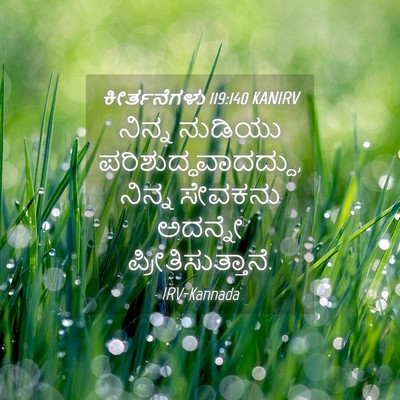 Picture 04 - ಕೀರ್ತನೆಗಳು 119:140 KANIRV - ನಿನ್ನ ನುಡಿಯು - Bible Verse Picture