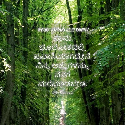 Picture 04 - ಕೀರ್ತನೆಗಳು 119:19 KANIRV - ನಾನು ಭೂಲೋಕದಲ್ಲಿ - Bible Verse Picture