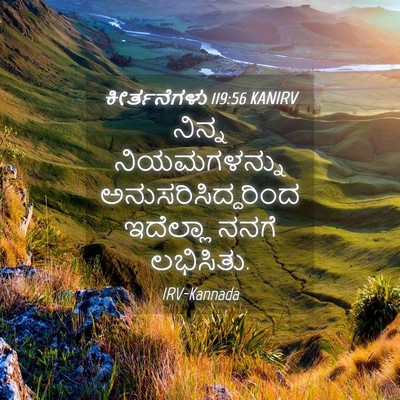 Picture 04 - ಕೀರ್ತನೆಗಳು 119:56 KANIRV - ನಿನ್ನ ನಿಯಮಗಳನ್ನು - Bible Verse Picture