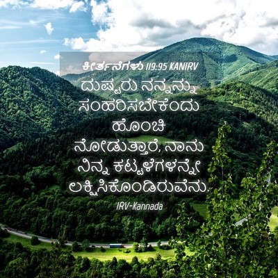 Picture 04 - ಕೀರ್ತನೆಗಳು 119:95 KANIRV - ದುಷ್ಟರು ನನ್ನನ್ನು - Bible Verse Picture