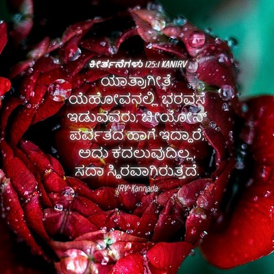 Picture 04 - ಕೀರ್ತನೆಗಳು 125:1 KANIRV - ಯಾತ್ರಾಗೀತೆ. - Bible Verse Picture