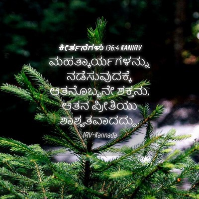 Picture 04 - ಕೀರ್ತನೆಗಳು 136:4 KANIRV - ಮಹತ್ಕಾರ್ಯಗಳನ್ನು - Bible Verse Picture