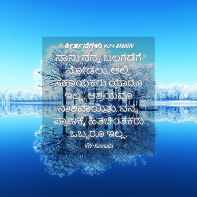 Picture 04 - ಕೀರ್ತನೆಗಳು 142:4 KANIRV - ನಾನು ನನ್ನ ಬಲಗಡೆಗೆ - Bible Verse Picture