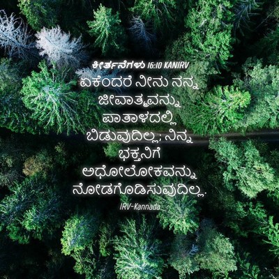 Picture 04 - ಕೀರ್ತನೆಗಳು 16:10 KANIRV - ಏಕೆಂದರೆ ನೀನು ನನ್ನ - Bible Verse Picture