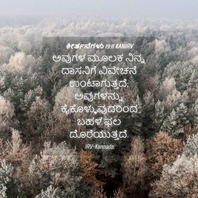 Picture 04 - ಕೀರ್ತನೆಗಳು 19:11 KANIRV - ಅವುಗಳ ಮೂಲಕ ನಿನ್ನ - Bible Verse Picture