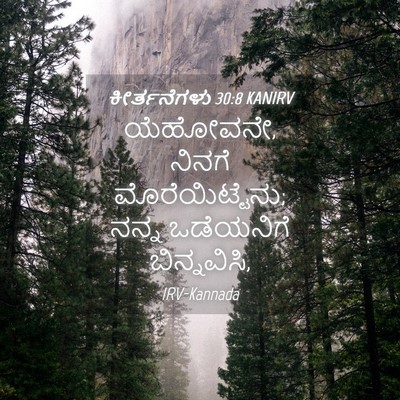 Picture 04 - ಕೀರ್ತನೆಗಳು 30:8 KANIRV - ಯೆಹೋವನೇ, ನಿನಗೆ - Bible Verse Picture