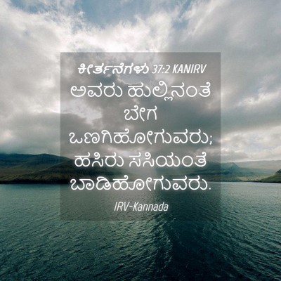 Picture 04 - ಕೀರ್ತನೆಗಳು 37:2 KANIRV - ಅವರು ಹುಲ್ಲಿನಂತೆ - Bible Verse Picture
