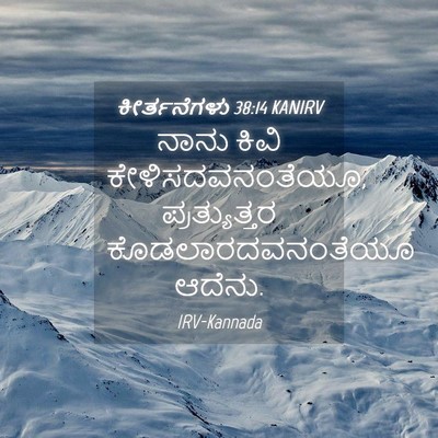 Picture 04 - ಕೀರ್ತನೆಗಳು 38:14 KANIRV - ನಾನು ಕಿವಿ - Bible Verse Picture
