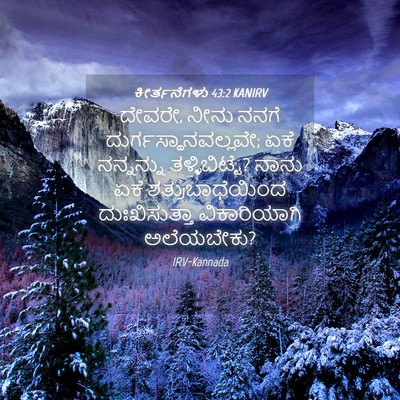 Picture 04 - ಕೀರ್ತನೆಗಳು 43:2 KANIRV - ದೇವರೇ, ನೀನು ನನಗೆ - Bible Verse Picture