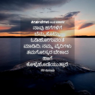 Picture 04 - ಕೀರ್ತನೆಗಳು 44:10 KANIRV - ನಾವು ಹಗೆಗಳಿಗೆ - Bible Verse Picture